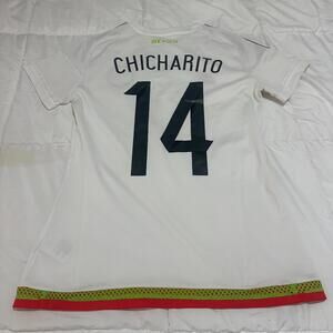 Adidas Chicharito #14 White Jersey Women Medium M Climate Mexico Soccer Football